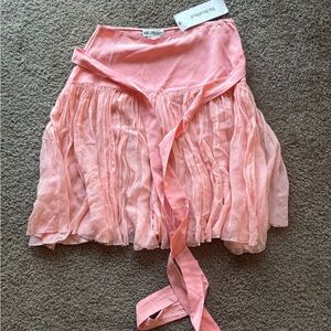 Blumarine Soft Coral-Pink Silk Shell